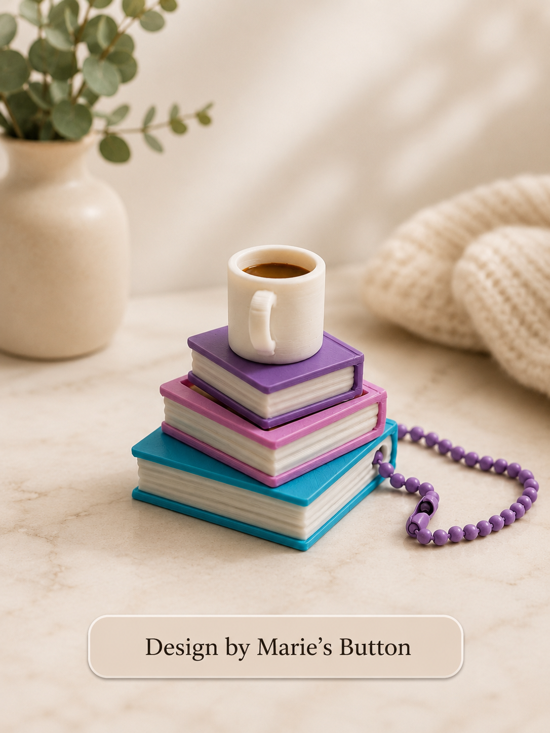 Stacked Books & Coffee Clicker