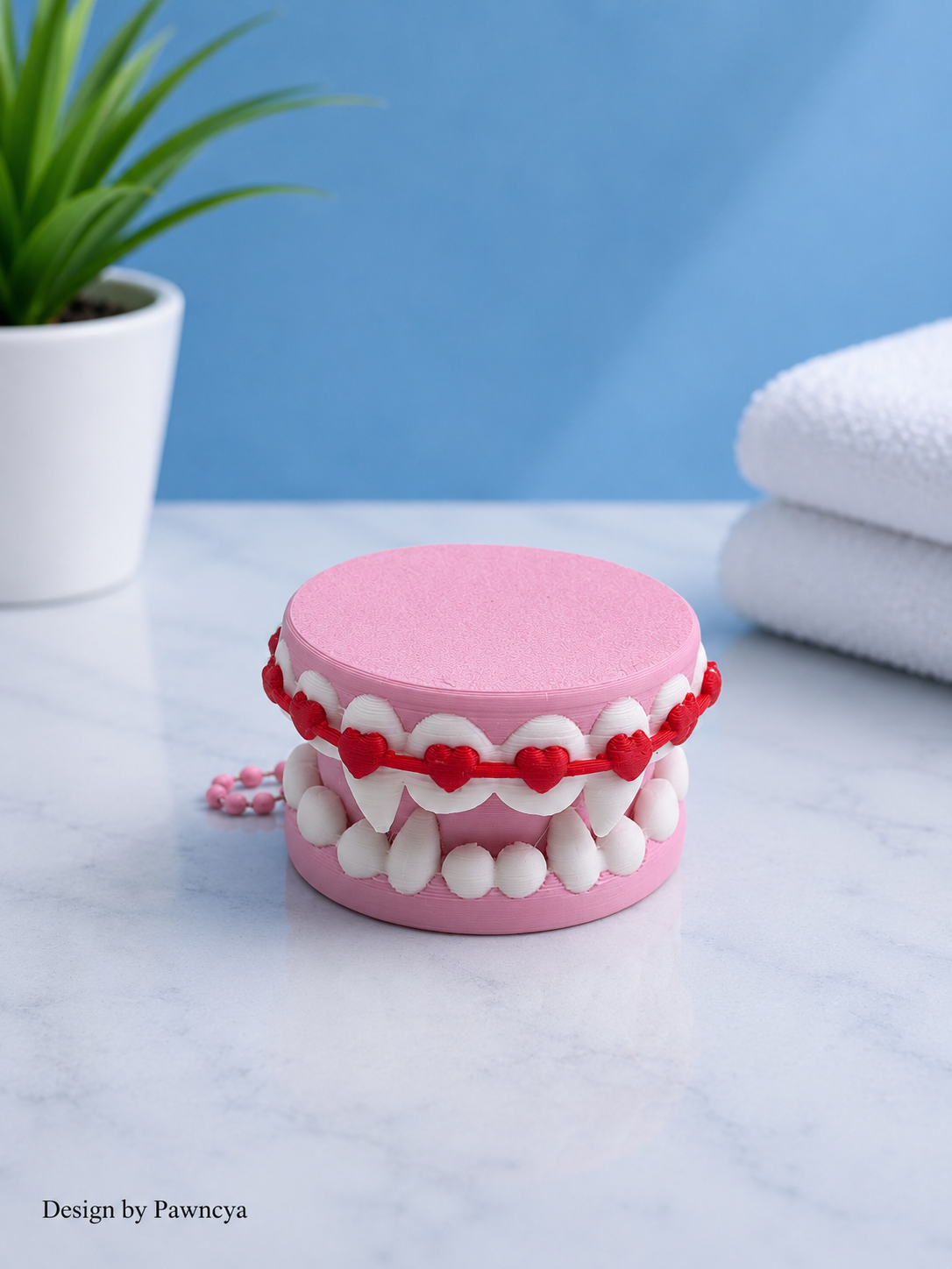 Fang Teeth with Heart Braces Clicker